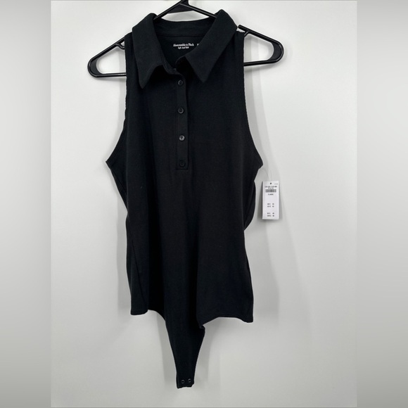 New Abercrombie & Fitch Women’s Sz XL Soft A&F Rib Polo Bodysuit NWT - Picture 1 of 5